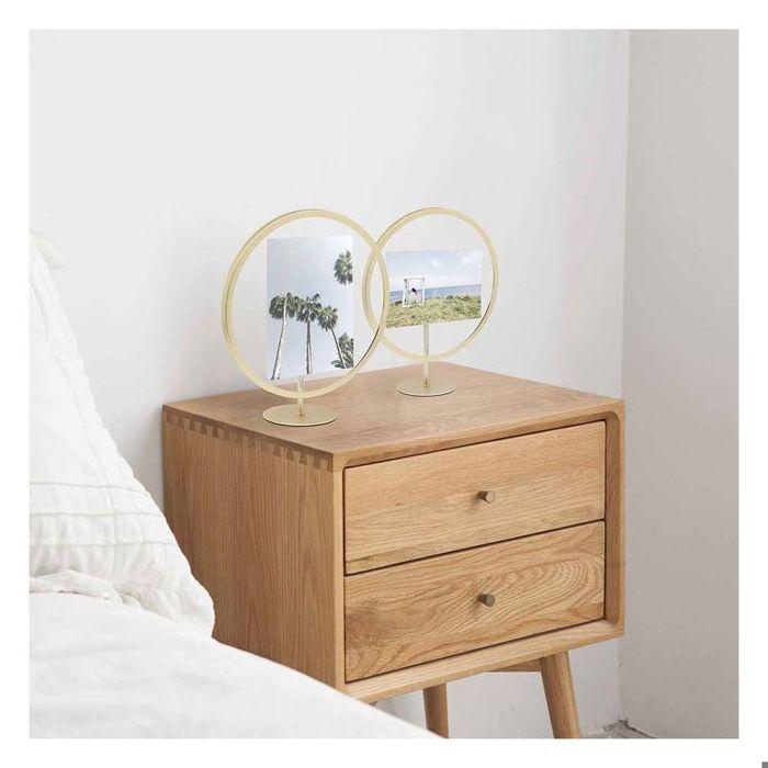 Porte photo circulaire - UMBRA - Infinity - Or - Métal - 13x18 cm