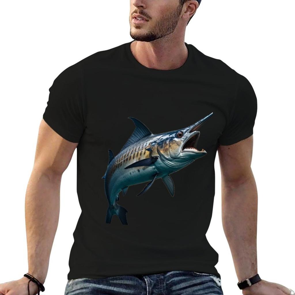 Sky Marlin with moon TShirt Lightweight Gym Training TShirt