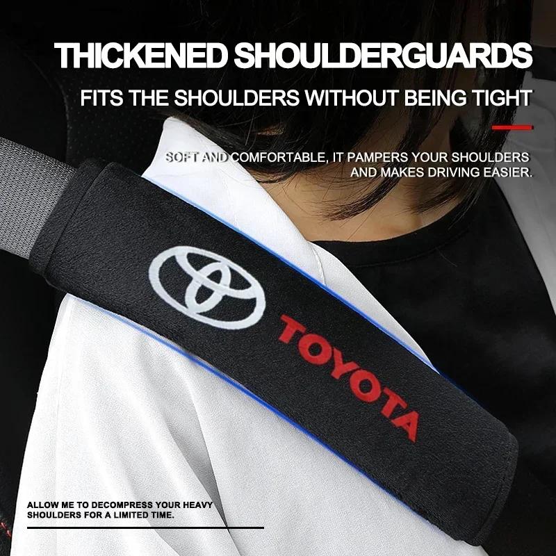 New Car Safety Belt Shoulder Cover Seat Belt Pads Accessories For Toyota Corolla Avensis Yaris Rav4 Hilux Auris Camry Prius