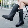 Women's Durable Waterproof Red Rain Boots - High-Top, Non-Slip, Soft-Soled for Outdoor Mountain Climbing
