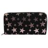 Portefeuille Femme - Nancy - Synthétique - Bicolore Noir Et Rosé Doré - Format Horizontal Zippé