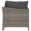 vidaXL 2-teiliges Garten-Lounge-Set mit Kissen Grau Poly Rattan