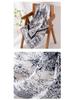 Women's 100% Mulberry Silk Retro Jungle Castle Print Scarf – Elegant High-End Light Luxury Shawl