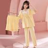 Girls Cotton Pajama Set Short Sleeve Princess Style Sleepwear Kids 8 Years Lightweight Home Wear