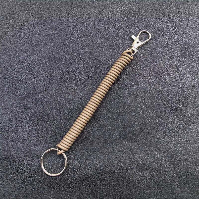 Sofort lieferbar Einziehbarer Anti-Verlust Kunststoff Feder Schlüsselanhänger & Kartenhalter Lanyard