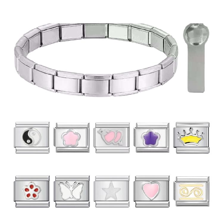 Настраиваемый итальянский браслет-шарм Набор-стартер для браслета-шарма для создания индивидуальных браслетов