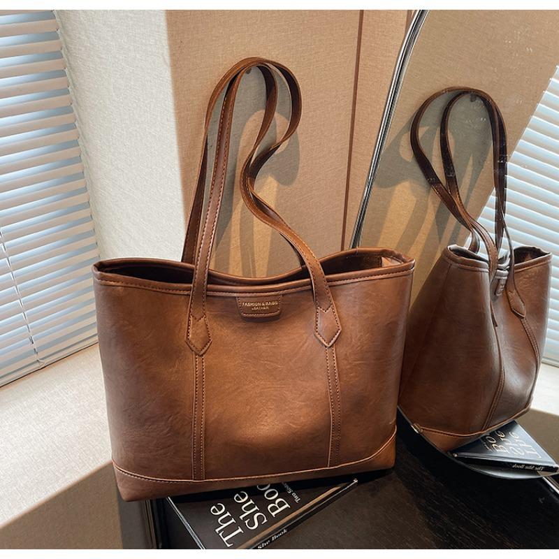 Large capacity bag women's new casual versatile shoulder bag fashion college bag commuter tote bag
