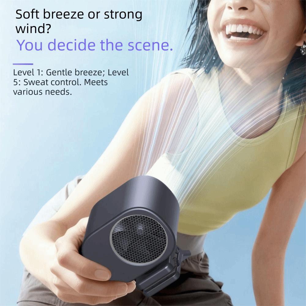 Adjustable Airflow Clip-on Waist Fan Detachable Design Multifunctional Fan  Commuting Travel