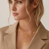 FANCIME Sun and Sunflower Pendant Necklace with Cubic S925 18K Gold Popular Perfect Gift for White Gift Wrapping Included Women's Necklace,