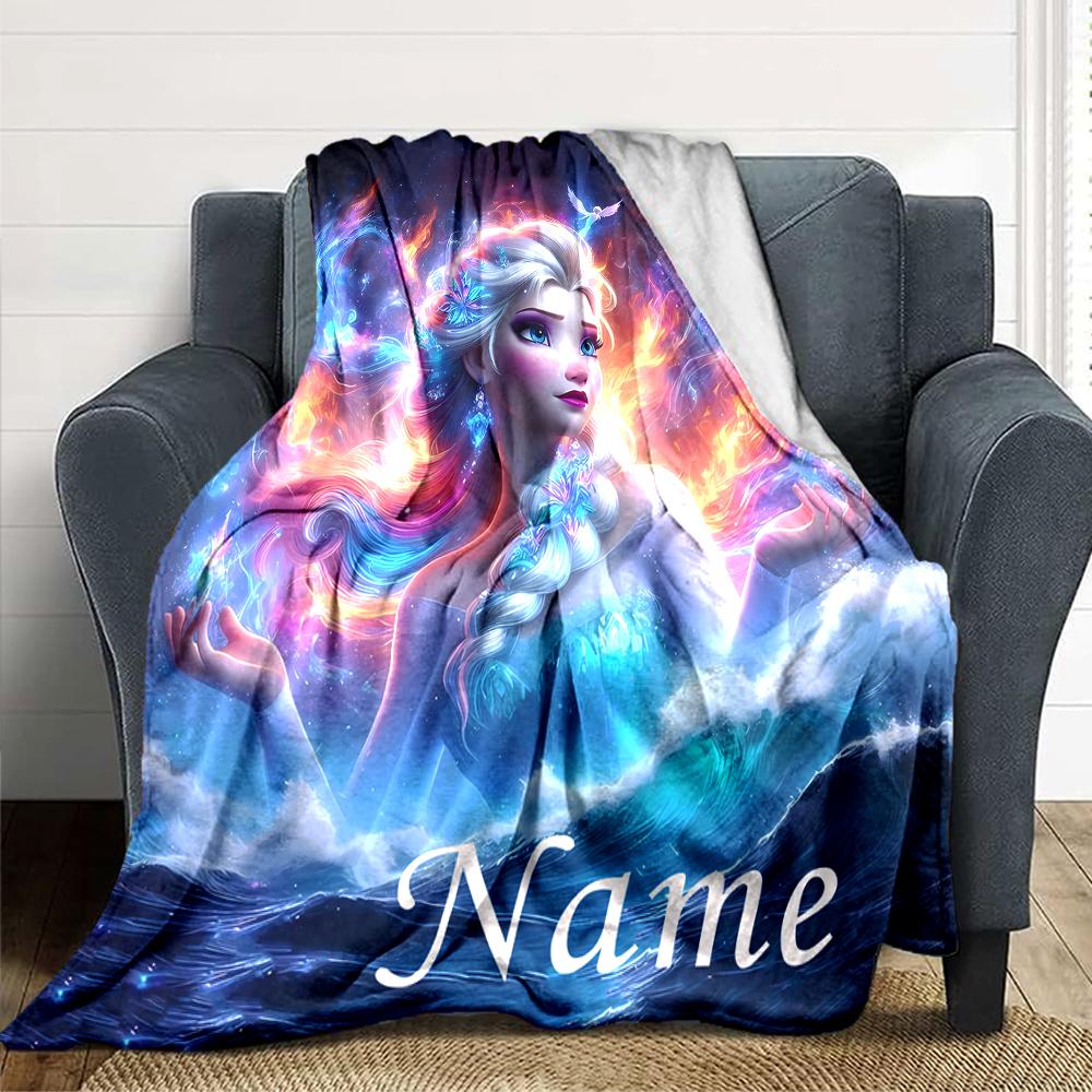 Custom Name Fantasy Portrait Name Party Blanket For Couch Bed Plush Cozy Fuzzy Blanket Super Soft Warm Blankets For Fall And Winter 091659
