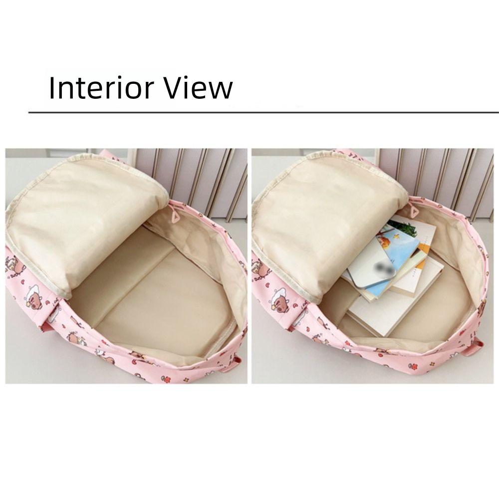 Multi-Compartment Capybara Backpack Large Capacity Waterproof Children's Shoulder Bag Lightweight Wide Straps