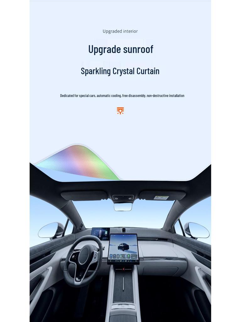 Luxeed S7 2023 Sunroof Sunshade: Ice Crystal Heat Insulation & Privacy Shield