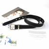 Retro Black Faux Leather Belt Women's Korean Version Minimalist Versatile Student Belt Metal Belt Women's Stock
