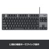 Logitech K835GPR Wired Mechanical Keyboard Red Switches Tenkeyless Compact Graphite (2-Year Warranty)