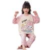 Korean Style Long Sleeve Girls Pajama Set - Loose Fit Homewear for Spring & Autumn, with Air Conditioning Comfort for Kids