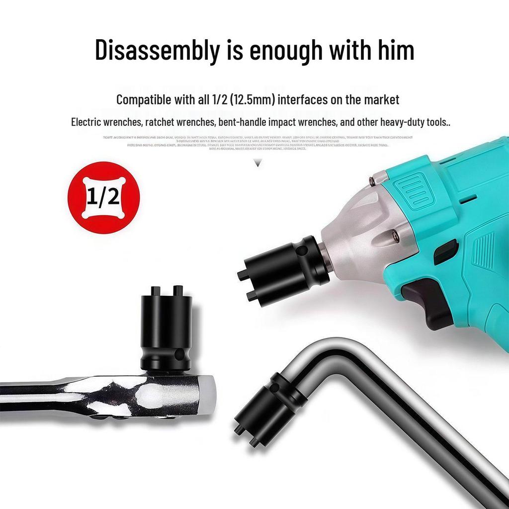 Industrial Universal Adjustable Socket Wrench for Angle Grinders - Forged for Polishing and Disassembly