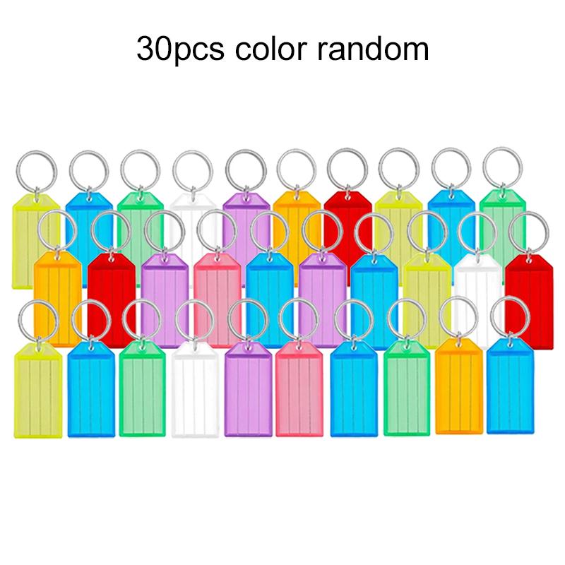 10~100pcs Plastic Keytag Colorful Keychain Pendant Markable Sign Desktop Storage Supplies Key Management for Baggage Tag TMZ