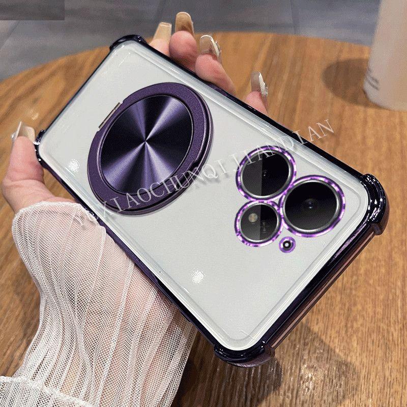 For Realme Neo7 Turbo NEO7SE Case Transparent Electroplating Bracket TPU Skin-friendly Cover Realme Neo7 turbo SE Funda