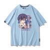 Summer Cartoon Ghost Killing Blade Summer Anime Cotton Cartoon Printing New Unisexs and Womens Casual Round Neck Short Sleeve