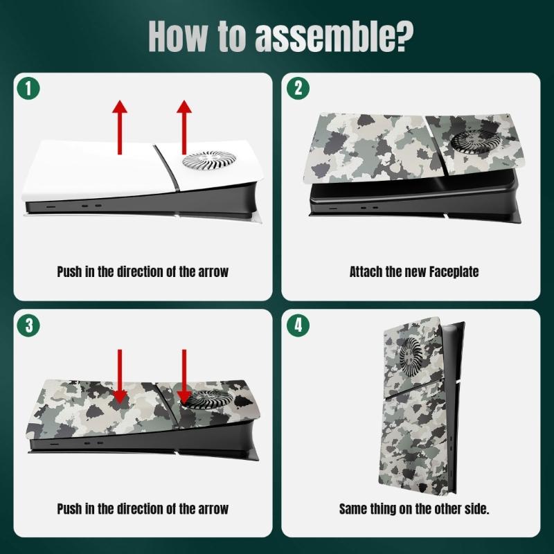 Replacement Hard Faceplate Anti Scratch Shell Protector Cover Game Console Dustproof Case for Slim Digital Version