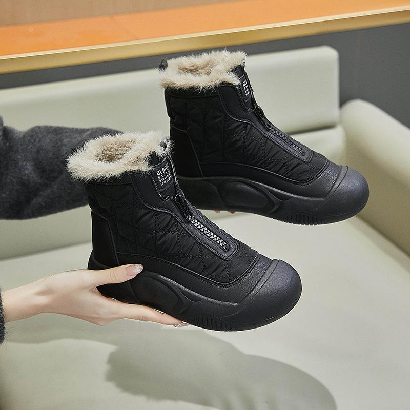 Fleece High-top Snow Boots for Women's Winter New Student Ins Korean Version of Warm and Casual Thick Bottom XW5812