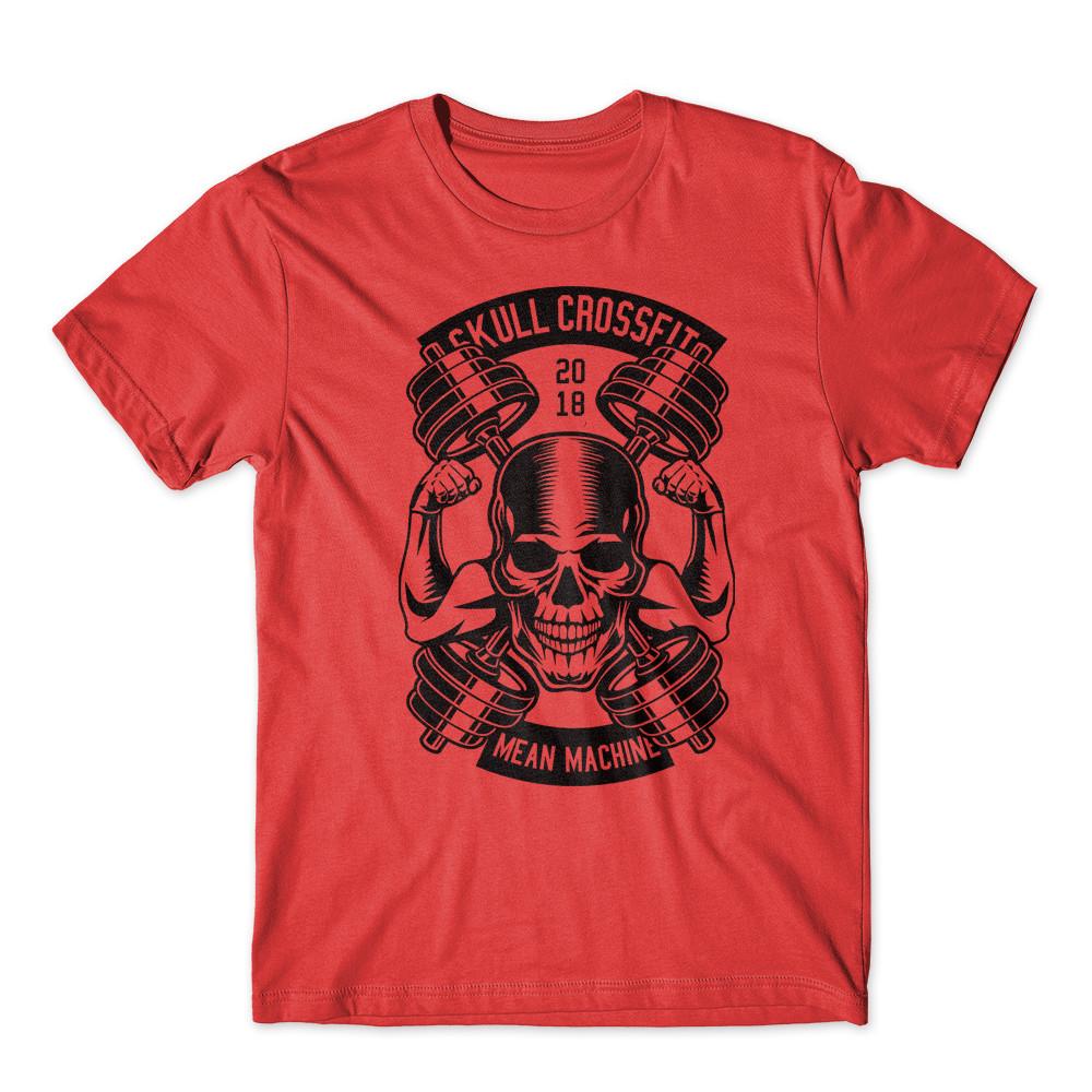 Skull Cross Fit T-Shirt 100% Cotton Premium Tee New S разноцветный