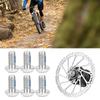 6Stück/Box M5x10mm Titanlegierung Schrauben Fahrrad Fahrrad Bremsscheibe Rotor T25 Schrauben SchraubenSilber