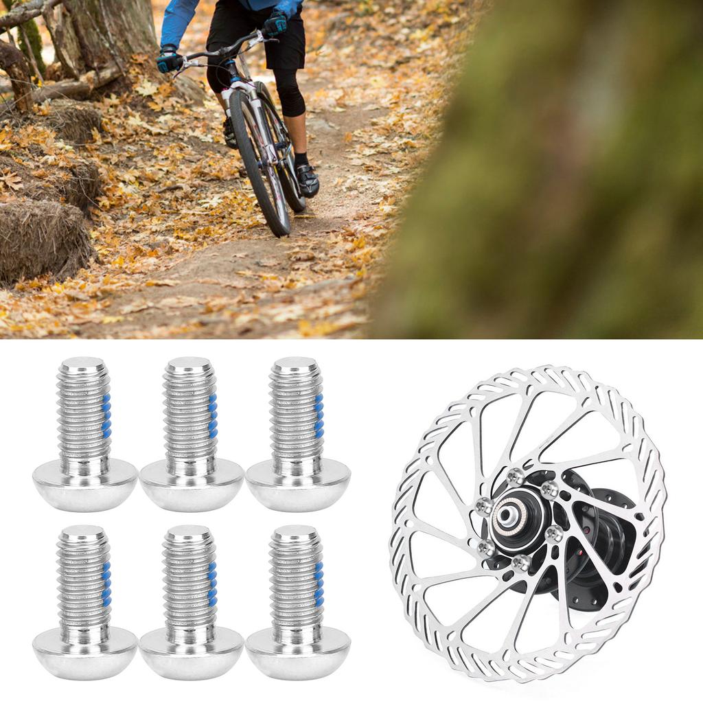 6Stück/Box M5x10mm Titanlegierung Schrauben Fahrrad Fahrrad Bremsscheibe Rotor T25 Schrauben SchraubenSilber