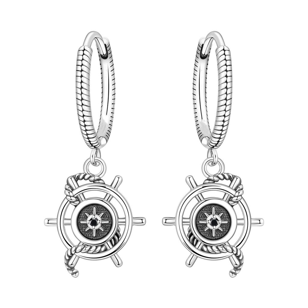 Cute Marine Animal Earrings Dolphin Turtle Shell Cat Design Stud Dangle Hoop Earrings For Women Girls