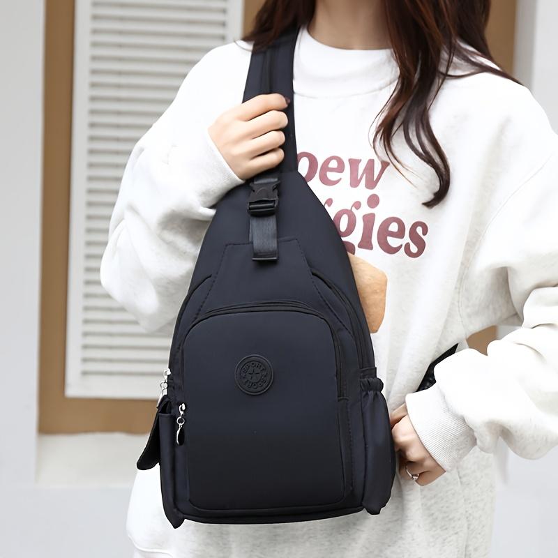 Korean Version Of Nylon Fabric Fashion Trend Simple Casual Women Chest Bag With Large Capacity Multi-Functional Backpack