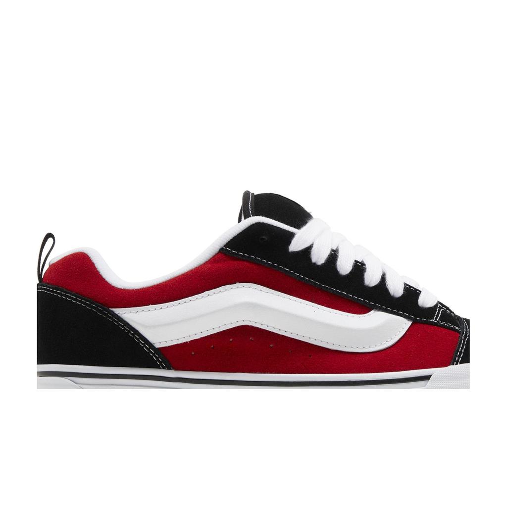 Vans Men's Knu-Skool 'Black Red' (Unisex) Red / True White Skate Shoes VN0009QC6RT