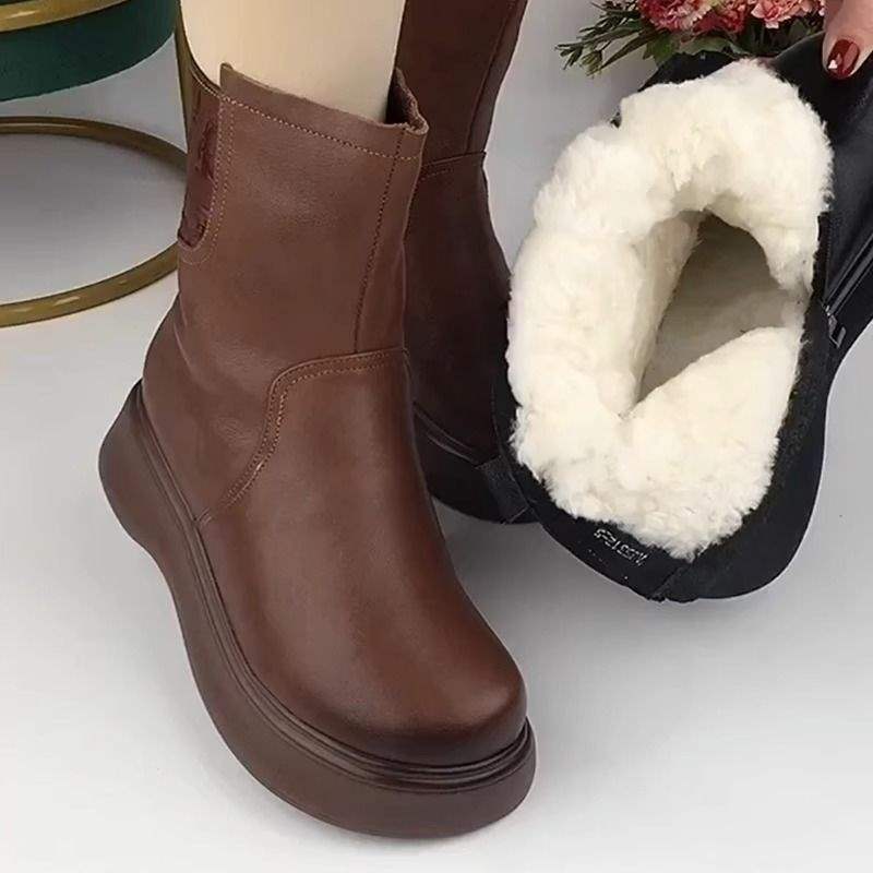 Broken Size Extra Thick Snow Boots Women's Winter New High-top Non-slip Velvet Warm Cotton Boots Thickened Soles Northeast Cotton Shoes