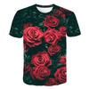 Unisex Plant, Flower & Leaf Print T-Shirt - Crew Neck, Short Sleeve & Breathable