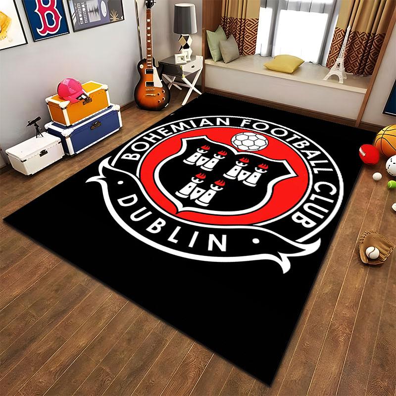 Bohemian FC Dublin Logo Carpet suitable as a non-slip mat for the living room or bedroom sofa