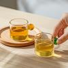 2/1PC 100ml Glass Cup Espresso Cups Home Glass Ball Handle Mini Coffee Latte Cup Tea Water Mug Steak Juice Bucket Table Decor