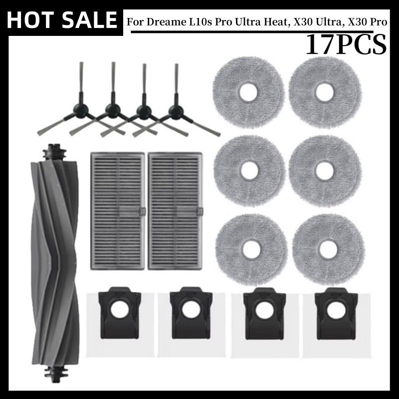 Für Dreame L10s Pro Ultra Heat, X30 Ultra, X30 Pro Staubsauger Ersatzzubehör Hauptseitenbürste Filter Mopp Staubbeutel