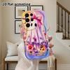 Phone Case: 2D Flat Samsung Galaxy A34 A35 M05 M06 S20 S22 S21 FE Plus 5G Protective Case, Couple Style, Light Pink Ghost, Christmas and Halloween Gif