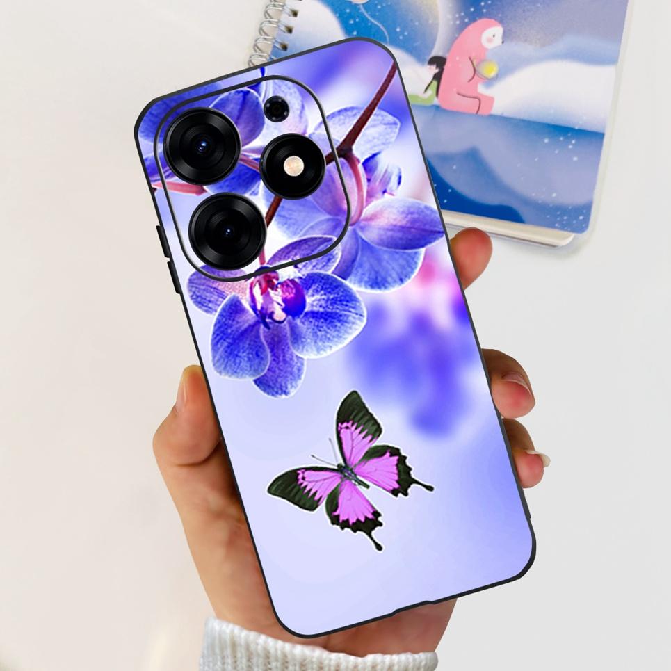 For Tecno Spark 10 Pro Spark 10C Case  Spark 9 Pro Spark 8c spark 7 Back Cover Bumper Clear Soft TPU Silicone Cute Cat Cartoon