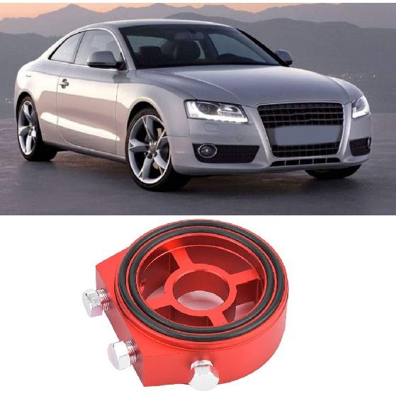 Oil Filter Sandwich Plate Thread Adapter,Universal Aluminum Oil Filter Cooler Sandwiched Plate Oil Pressure Temp Gauge Adapter Kit
