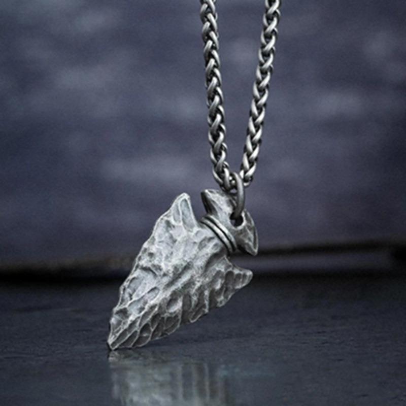 Vintage Viking Spear Rune Pendant Necklace Party Punk Necklace Talisman Jewelry