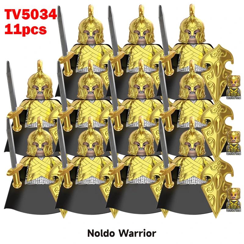 11pcs Medieval Elf Figures Orc Army Soldiers Vargr Raider Knights Building Blocks Bricks DIY Assemble War Toy Gifts for Kids Boy