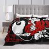 Ranma 12 Blankets Fleece Decoration Anime Rumiko Panda Breathable Lightweight Throw Blanket for Bed Outdoor Plush Thin Quilt