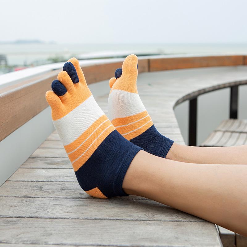 Men's Cotton Five-Toe Ankle Socks - Summer Thin Style
