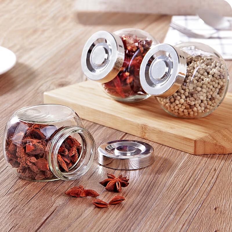 SPSR Transparent Glass Storage Jars