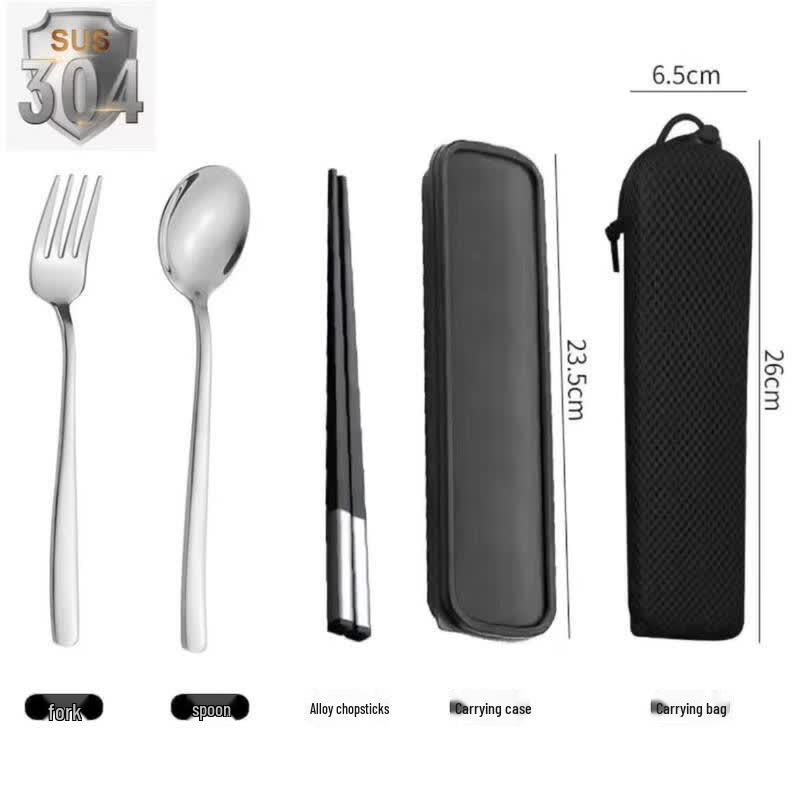 3-Piece 304 Stainless Steel Portable Cutlery Set