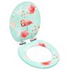 VidaXL WC Seat Soft-Close Lid MDF Flamingo