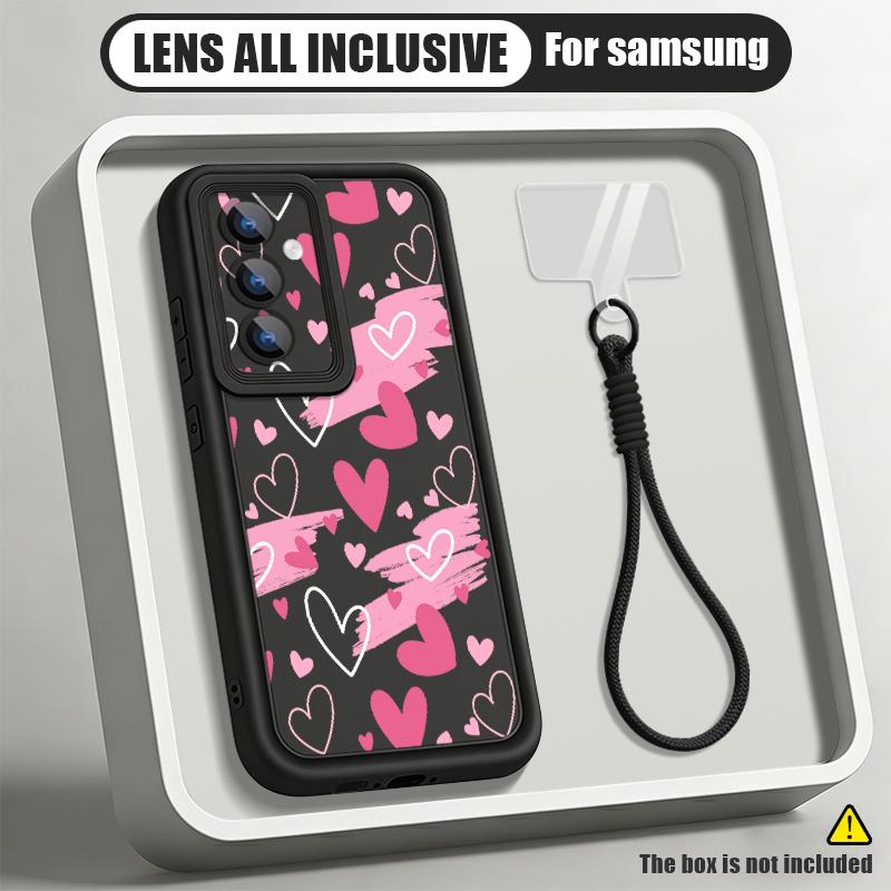 Cherry Fruits Print Lanyard Case For Samsung S26 FE A18 S25 S24 S23 S22 Ultra A54 A55 A16 A26 A36 A56 A17 A27 A37 A57 5G Bumper Cover