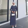 M217#6: Multi-color Muslim Women's Middle Eastern Chiffon Long Dress - New Malaysian Pleated Robe Design