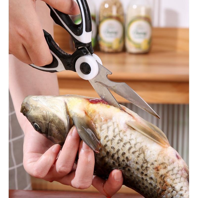 1pc Heavy-Duty Stainless Steel Kitchen Scissors Multifunctional Duck Fish Chicken Cutter Shears Household Kitchen BBQ Gadgets