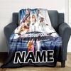 Customizable Singer Taylor Throw Blanket – Personalized Name, All-Season Cozy Snug Blanket, Machine Washable, Personalized Blanket